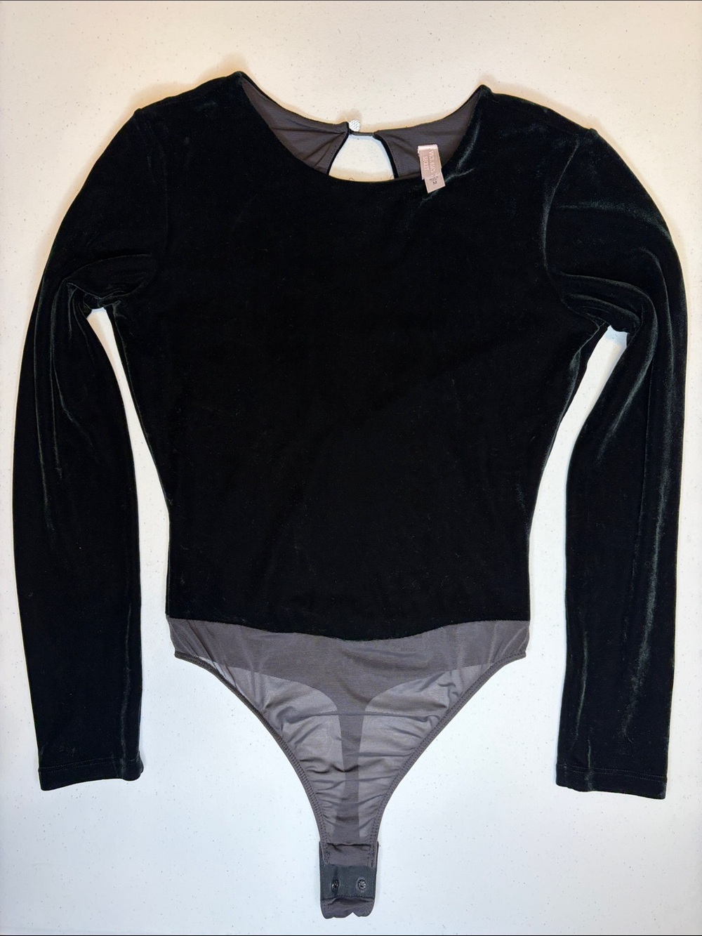 Vintage Victoria’s Secret Emerald Green Velvet Long Sleeve Bodysuit M USA